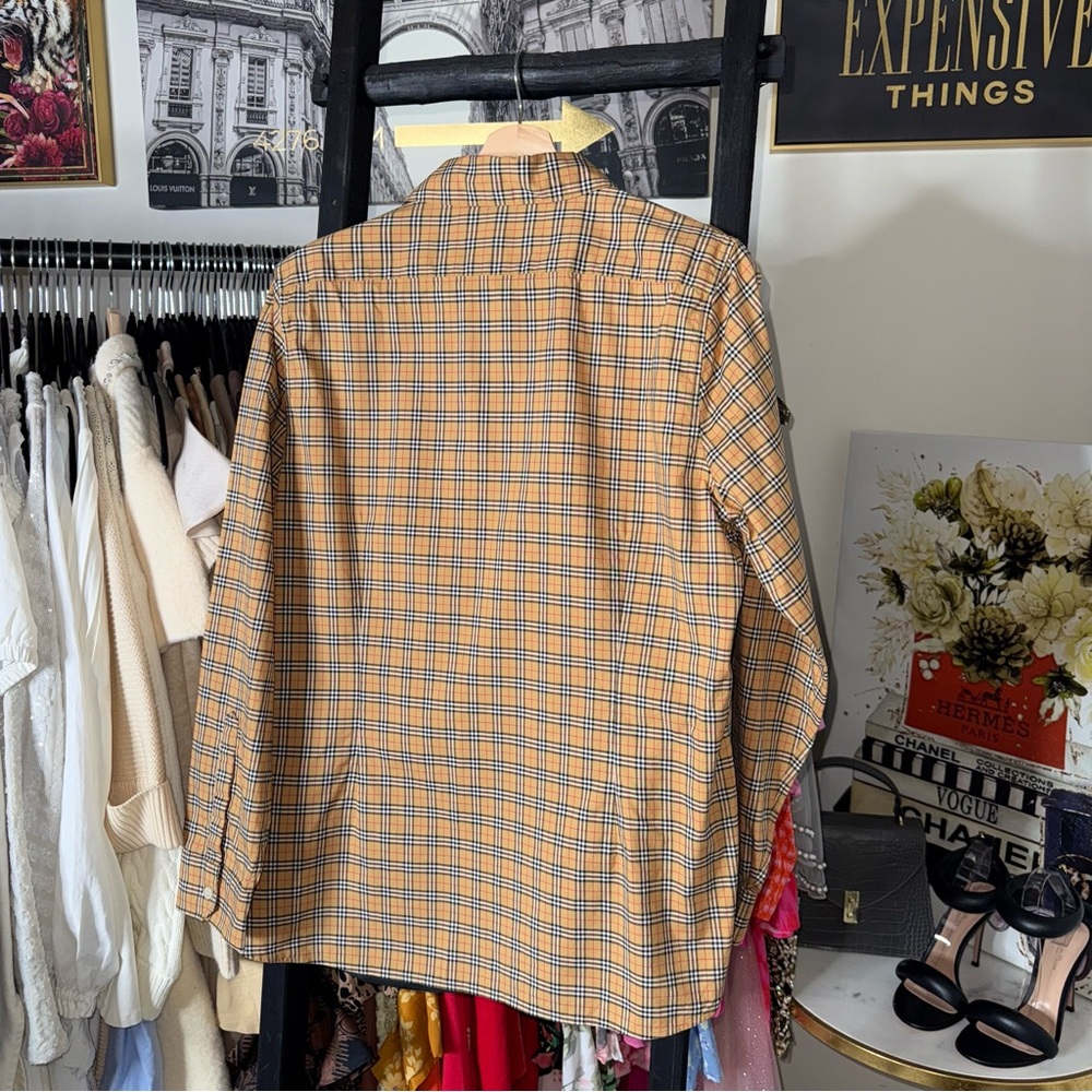 Burberry London England Classic Vintage Check Button Up Shirt Womens 14 EUC - Picture 12 of 13